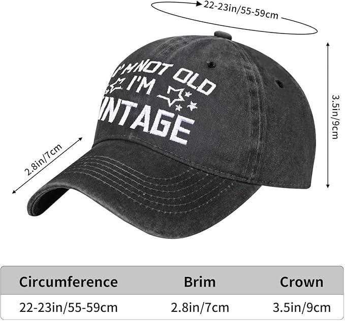 Embroidered Baseball Cap for Women Men Vintage Adjustable Washed Distressed Denim Baseball Hat