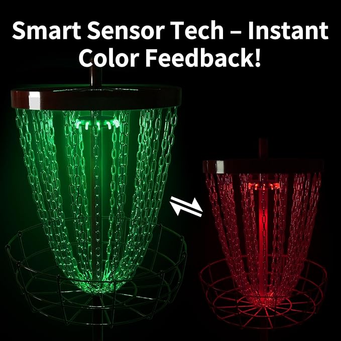 X-UFO Disc Golf Basket Frame Sensor Light and Automatic Color Change, Compatible with Disc Golf Basket Frames