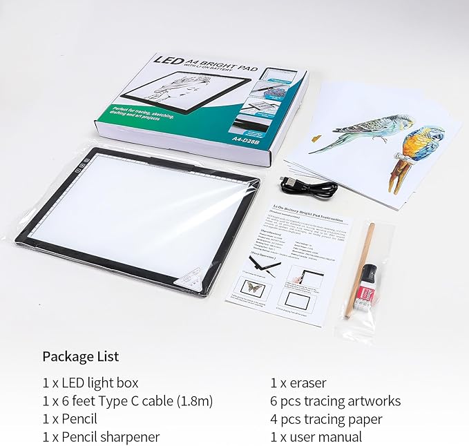 Zocelight Rechargeable A4 Light Box, led Light pad - Image 7