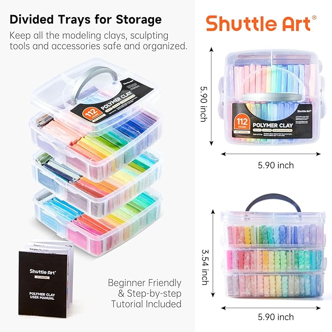 Shuttle Art 112 Colors Polymer Clay Kit - Image 9