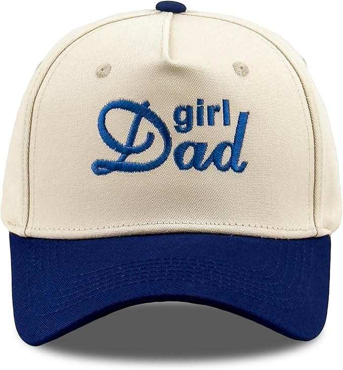 Embroidered Boy Girl Dad Mom Two-Tone Baseball Cap, Classic Dad Hat for Men Women His Her, Family Theme Gift Ideas