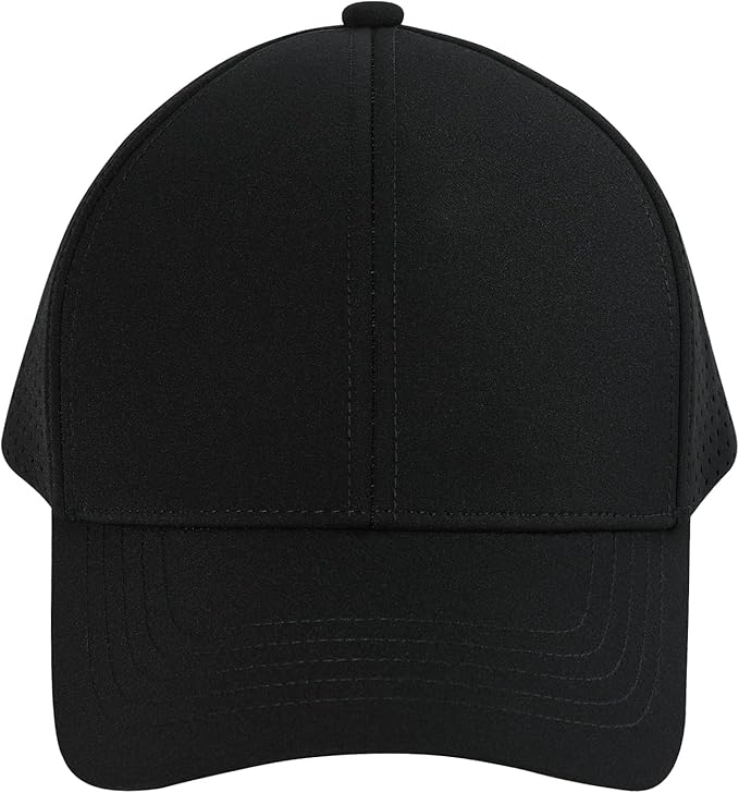 VOBOOM Men Quick Dry Baseball Cap Laser Cut Mesh Ball Curved Brim Snapback Hat