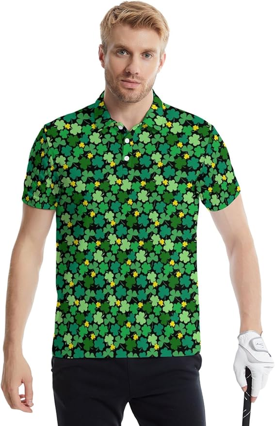 Mens Golf Shirts Golf Polo Shirts for Men Short Sleeve Polo Shirts Golf Gifts