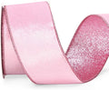 Ribbli Pink Velvet Wired Ribbon 2.5 Inch Velvet by Ribbli