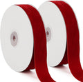 Red Velvet Ribbon, 1 Inch x 20 Yards Single Faced Red Ribbon by TennWell
