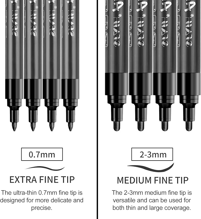 SFAIH Acrylic Black Paint Pens - Image 2