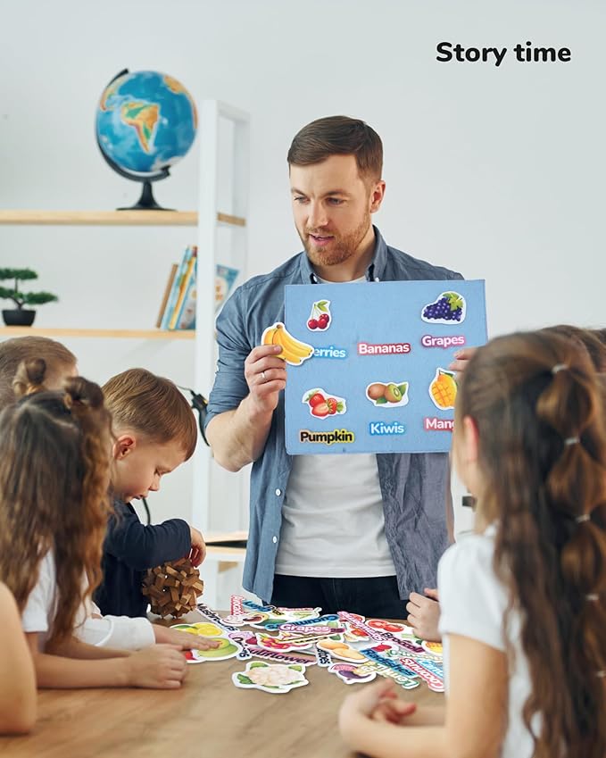 CHEFAN Foldable Felt Board for Toddlers 22 x 13, Freestanding Flannel Board for - Image 7