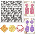 CHGCRAFT Plum Blossoms Polymer Clay Texture Sheets Art Rotation Flowers by chgcraft