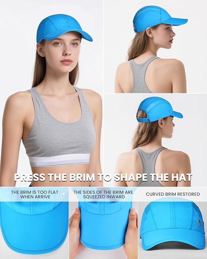 YANIKY Quick-Dry Running Hat for Men & Women Cooling Hat UPF 50+ Thin Baseball Cap Lightweight Breathable Mesh Sport Hats