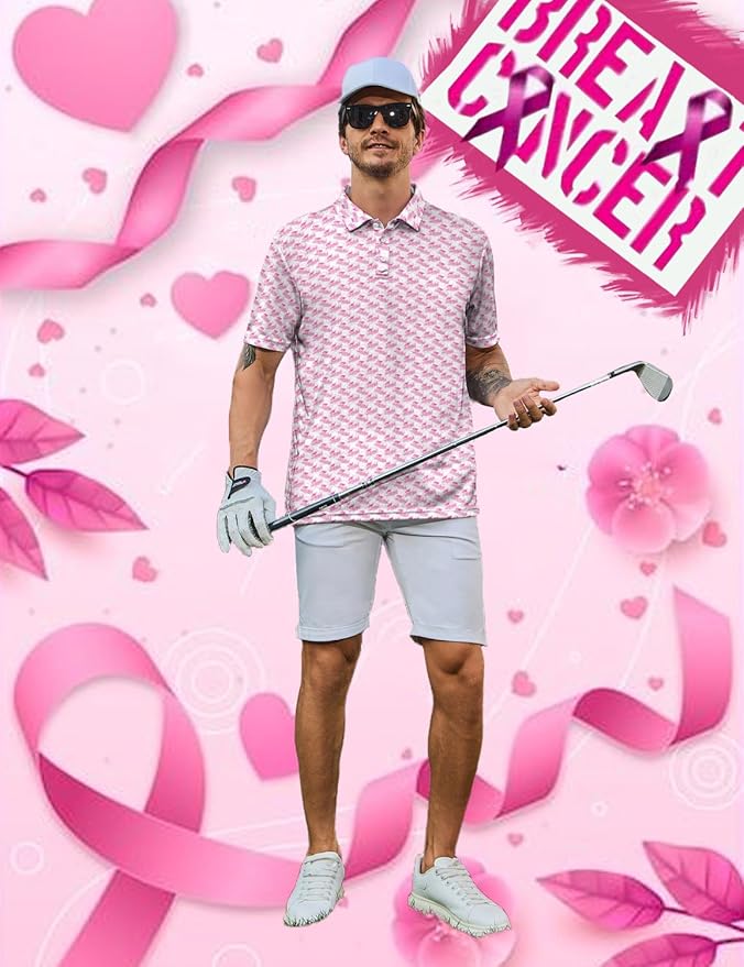 Mens Golf Shirts Golf Polo Shirts for Men Short Sleeve Polo Shirts Golf Gifts