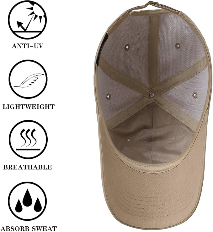 IIN American Flag Baseball Cap for Men Women Low Profile USA Army Tactical Operator Military Plain Dad Hat