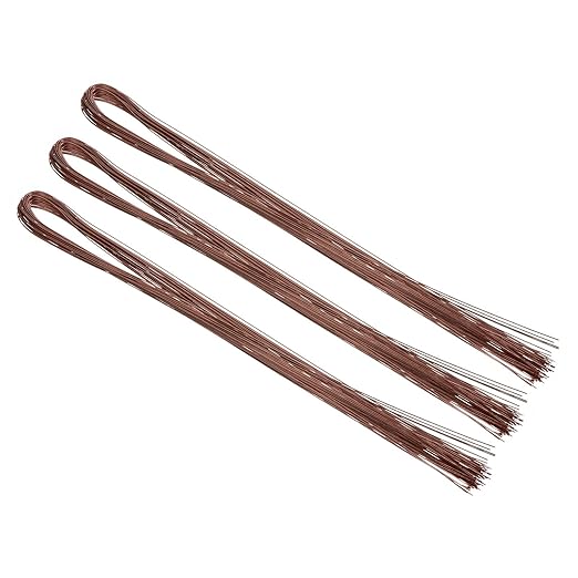 PATIKIL 32 Inch 22 Gauge Floral Stem Wire, 3 Pack/120 Pieces Bouquet Stem Paper by PATIKIL