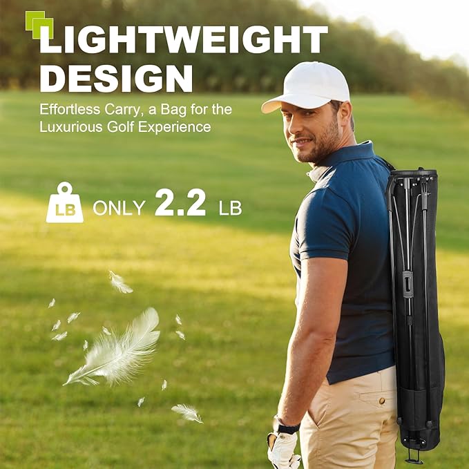 UNIHIMAL Golf Lightweight Stand Carry Bag– Easy to Carry and Durable Pitch n Putt Golf Bag for The Driving Range, Par 3 and Executive Courses–31.5 inches Tall