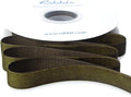 Ribbli Polyester Moss Green Velvet Ribbon, 5/8 Inches Continuous10-Yard Spool by Ribbli