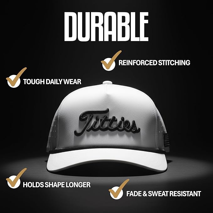 Curves & Clubs Titties Golf Hat - Funny Golf Hat, Titties Hat - Funny American Hat - One-Size-Fits-All - Men's Gifts