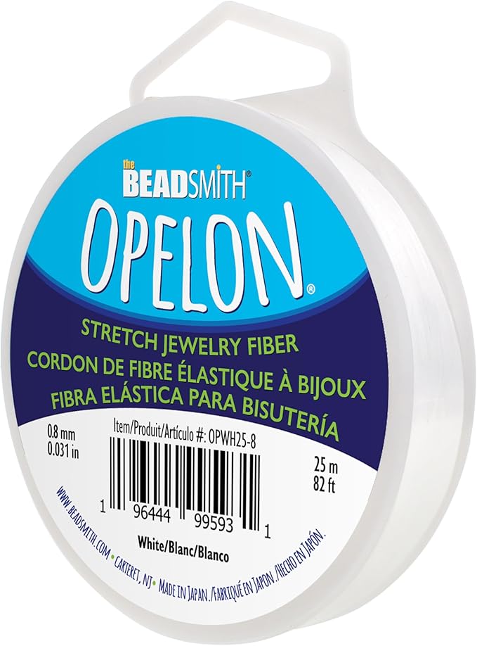 The Beadsmith Opelon Stretch Cord – Elastic Beading Fiber, 0.8 mm Diameter by TheBeadsmith