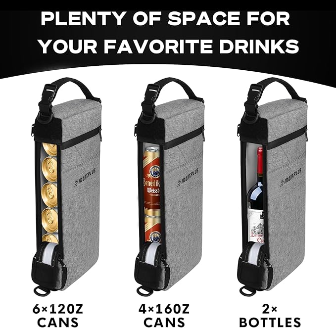 Golf Cooler Bag - 6 Can Insulated Beer Sleeve Soft Cooler,Golf Cart Accessories,Golf Club Bag Accessories