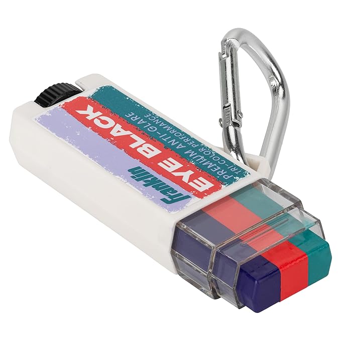 Franklin Sports Eye Black Stick - Baseball Softball + Football Eye Black for Kids + Adults - Sun Glare Reduction - Coral/Teal