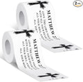 MiniInflat 2 Pcs Christian Cross Athletic Tape Sports Tape 2in x 23ft Religion Jesus Wrist Wrap for Soccer Football Baseball, Gift for Graduation Teacher Nurses Week Pentecost(White,Matthew 22:37)