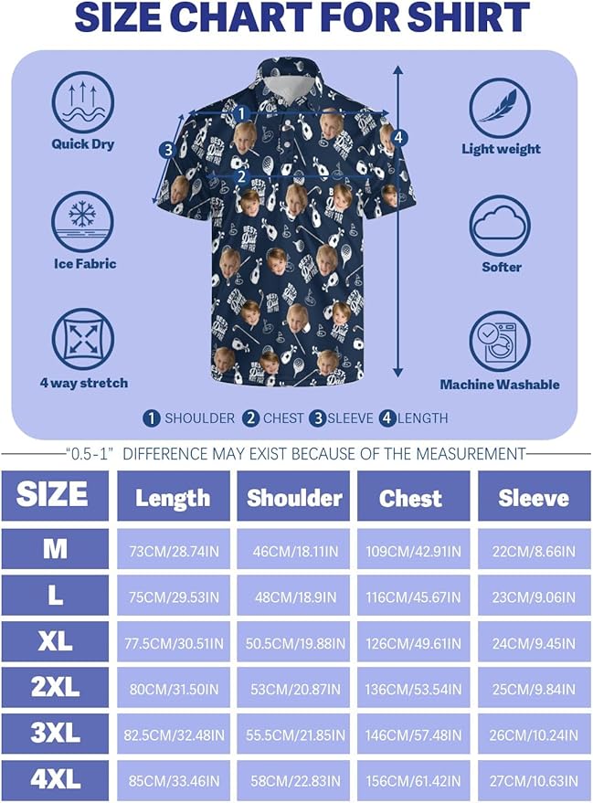 HUURAY Funny Golf Polos for Men Funny Print Short Sleeve Shirts Quick Dry Polo Shirts Hawaiian Shirt Performance Golf Outfits