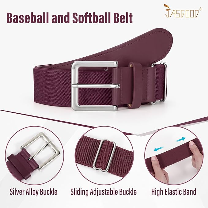 Baseball Socks and Belt for Youth Adult Softball Socks Combo Elastic Waist Belt for Men Kids Boys Girls Women JASGOOD