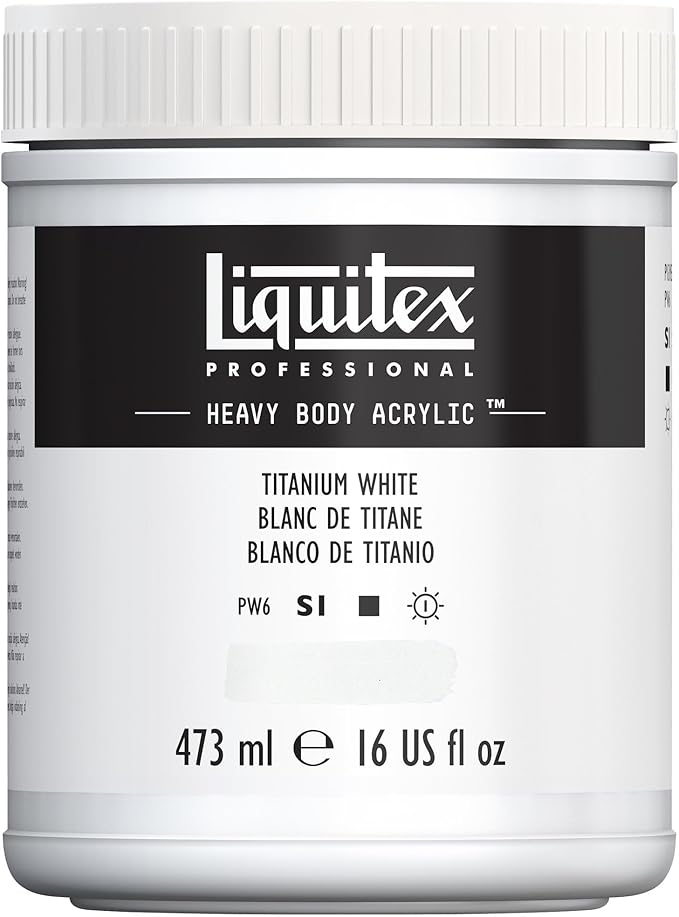 Liquitex Professional Heavy Body Acrylic Paint, 16-oz Pot, Titanium White by Liquitex
