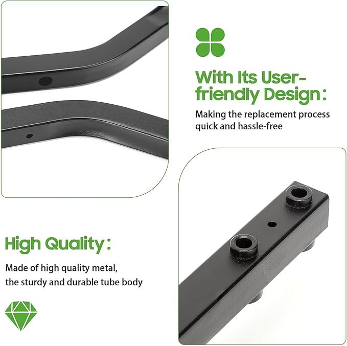 10L0L Golf Cart Front Roof Strut Brackets for Club Car Precedent with Steel Screw Bushings Repair Kit, Heavy Duty Strut Support Reinforcement Repair