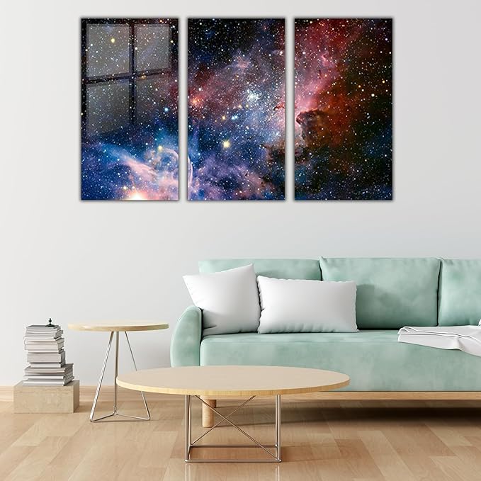 SpiritualHands Stunning Nebula Tempered Glass Wall Art Painting - Image 3