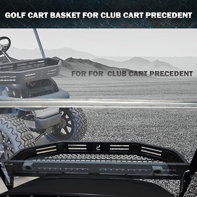 Golf Cart Accessories Golf Cart Front Clay/Utility/Cargo Basket for Club Car Precedent 2004+ Gas Electric Golf Cart W/Brackets