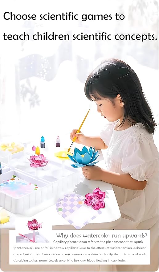 Science Craft Kit: Color Mixing & Dyeing Paper Flower Bouquet - Image 5
