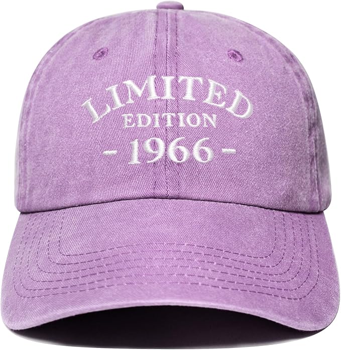 60th Birthday Gifts for Men Women, 60 Year Old Gifts Ideas, Adjustable Washed Cotton Embroidered Baseball Cap