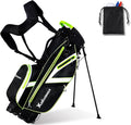 XDriveMax Golf Stand Bag with Accessory Pack, Lightweight 8-Way Top Dividers Golf Bag with Stand, Includes Insulated Cooler Pocket, Dual Strap & Rain Cover