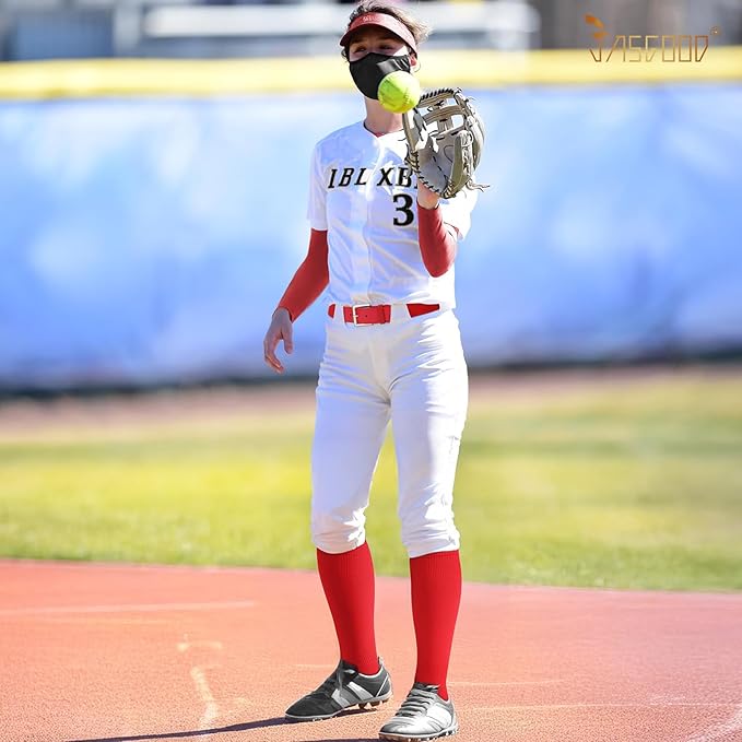 Baseball Socks and Belt for Youth Adult Softball Socks Combo Elastic Waist Belt for Men Kids Boys Girls Women JASGOOD