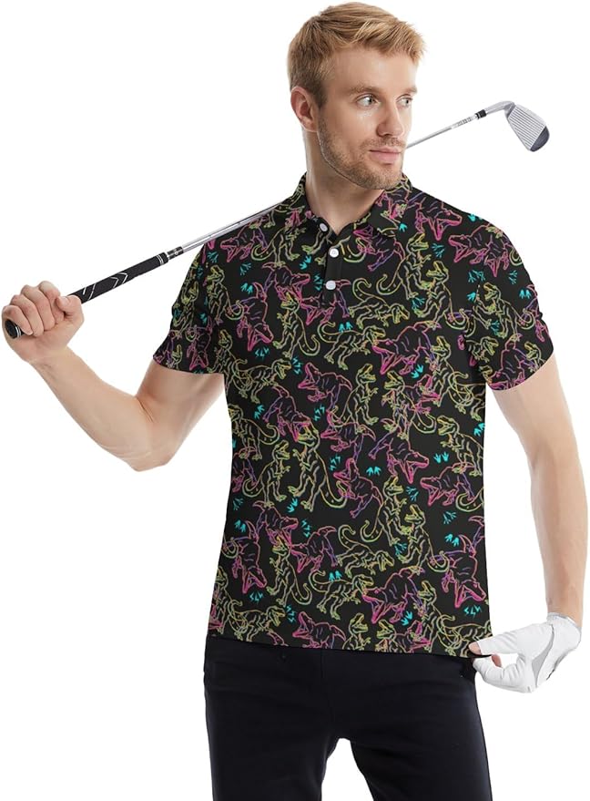 Mens Golf Shirts Golf Polo Shirts for Men Short Sleeve Polo Shirts Golf Gifts