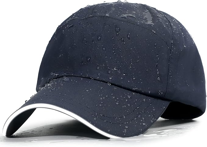 Mens Water-Resistant Baseball Cap Womens Rain Hat Foldable Outdoor Running Sun Fishing hat