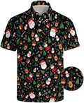 HUURAY Funny Golf Polos for Men Funny Print Short Sleeve Shirts Quick Dry Polo Shirts Hawaiian Shirt Performance Golf Outfits