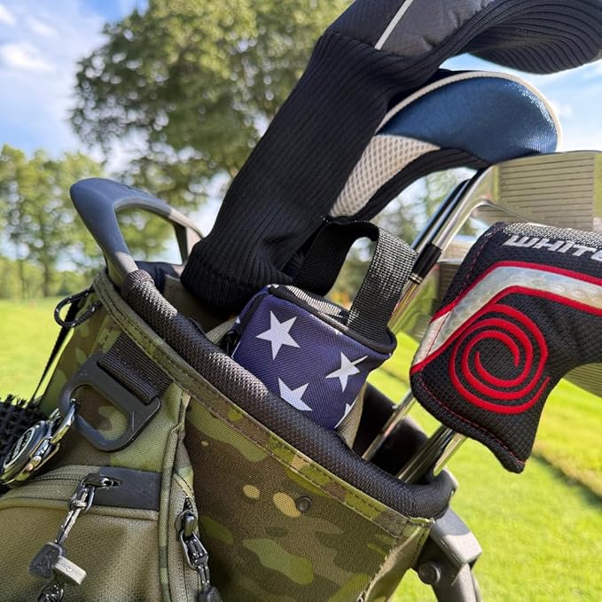 Beer Sleeve for Golf Bag - The Ten Iron, 7-Can Insulated Golf Cooler Cooler Sleeve, Discretely Keep Canned Drinks Cold on The Golf Course, Golf Gifts For Men, Gifts For Golfers