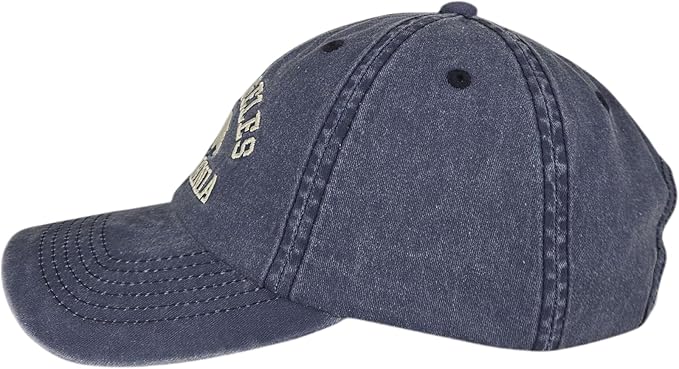LA California Bear Embroidered Vintage Cotton Baseball Cap Adjustable Metal Buckle Unstructured Low-Profile Hat Men & Women