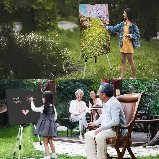 RRFTOK Art Painting Artist Easel Stand, Aluminum Metal Tripod Adjustable Easels - Image 9