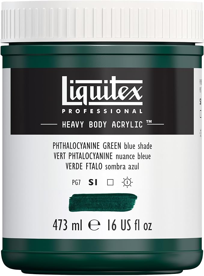 Liquitex Professional Heavy Body Acrylic Paint, 16-oz Pot, Phthalocyanine Green by Liquitex
