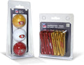 Team Golf NFL Kansas City Chiefs 3 Golf Balls and 50 Golf Tees Logo Imprinted Golf Balls (3 Count) & 2-3/4" Regulation Golf Tees (50 Count), Multi Colored