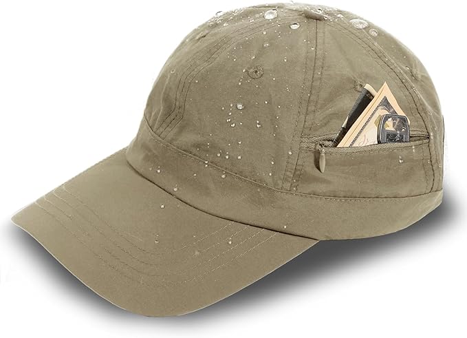 Mens Water-Resistant Baseball Cap Womens Rain Hat Foldable Outdoor Running Sun Fishing hat