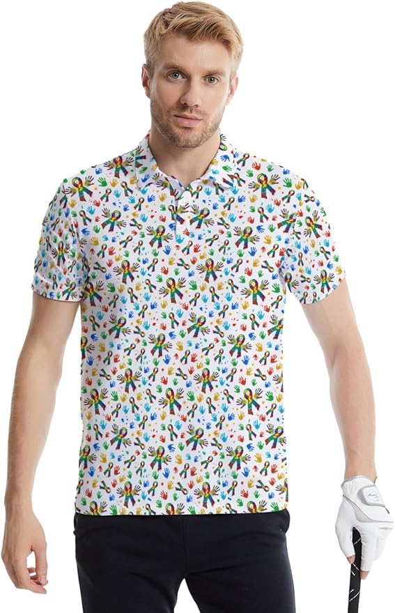 Mens Golf Shirts Golf Polo Shirts for Men Short Sleeve Polo Shirts Golf Gifts