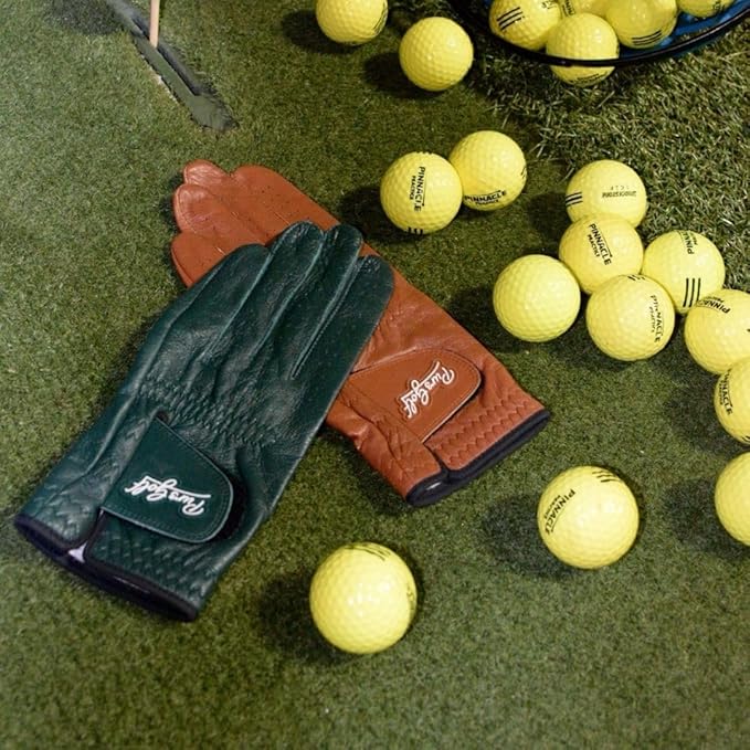 PUR3 Cabretta Leather Golf Gloves Men | 2 Pack Heritage Collection | Includes Putting Aim Ball Marker | Golf Glove Men Left Hand and Right Hand