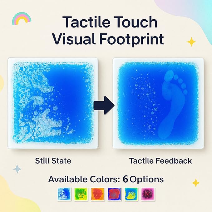 Liquid Sensory Floor Tiles for Kids Ages 3+, Interactive Color-Flow, Classroom - Image 2