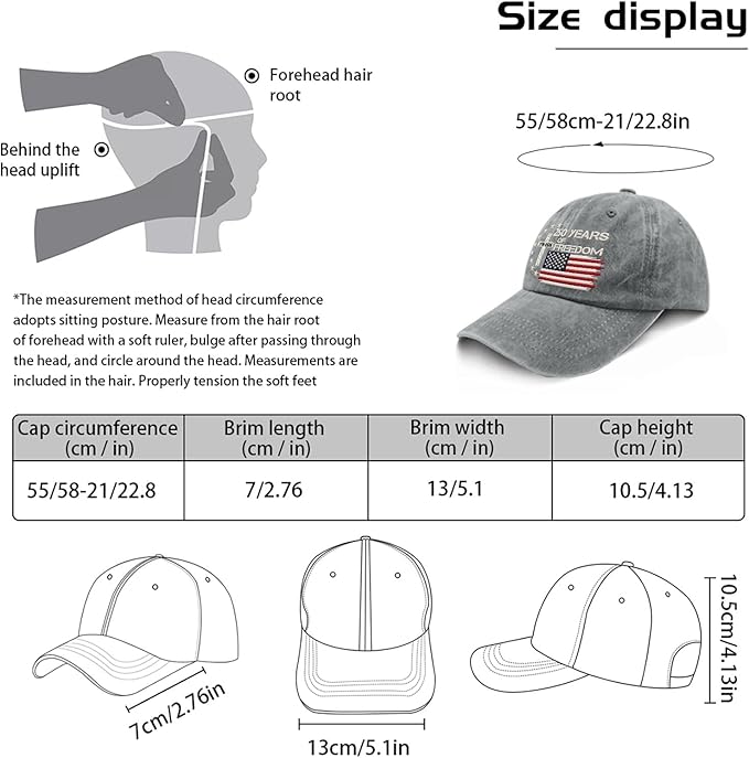 US 250th Anniversary Hat, Patriotic Embroidered Cap, 1776-2026 Freedom Celebration, 250 Years American History Gift Patriots