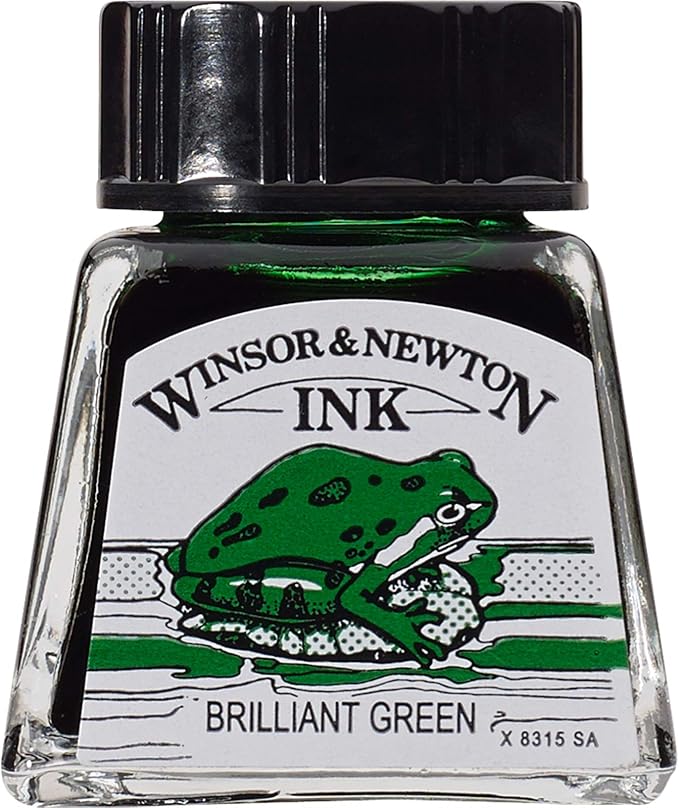Winsor & Newton Drawing Ink, 14ml Bottle, Brilliant Green by WinsorNewton
