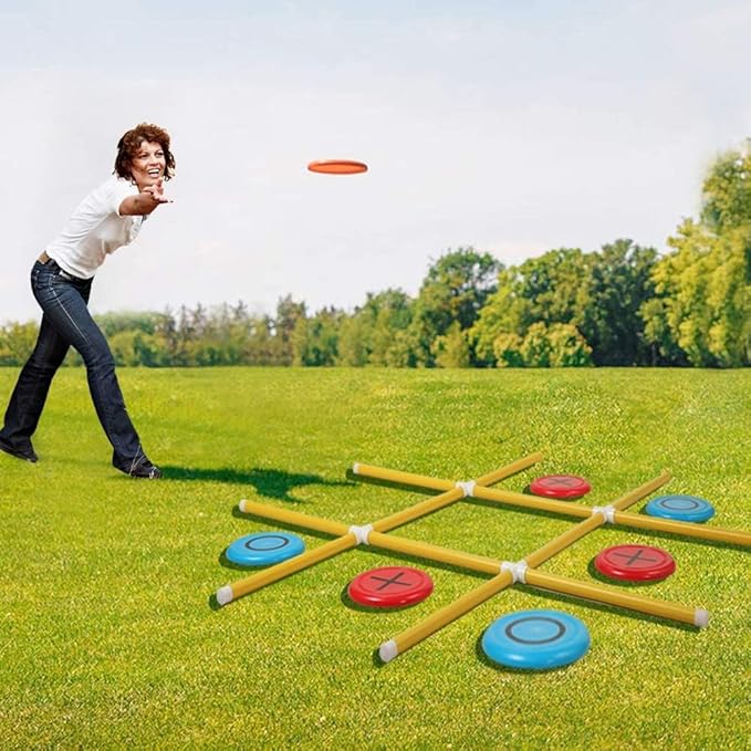 Giant Tic Tac Toe Game, Premium Portable PVC Framed Yard Toss Game, Large - Image 3