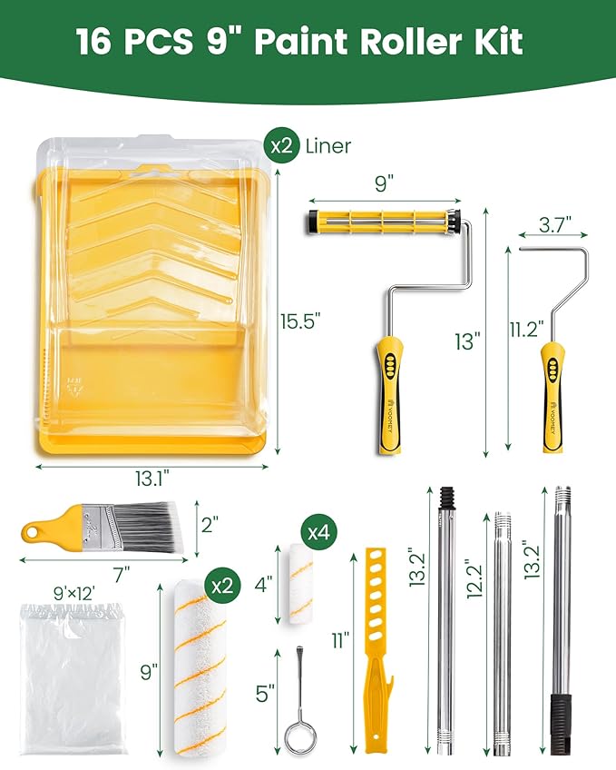VOOMEY Paint Roller Kit with Extension Pole - Image 7