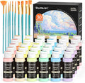 Shuttle Art 40 Pack Pastel Acrylic Paint Set, 30 Colors, 60ml/2oz Bottles by ShuttleArt